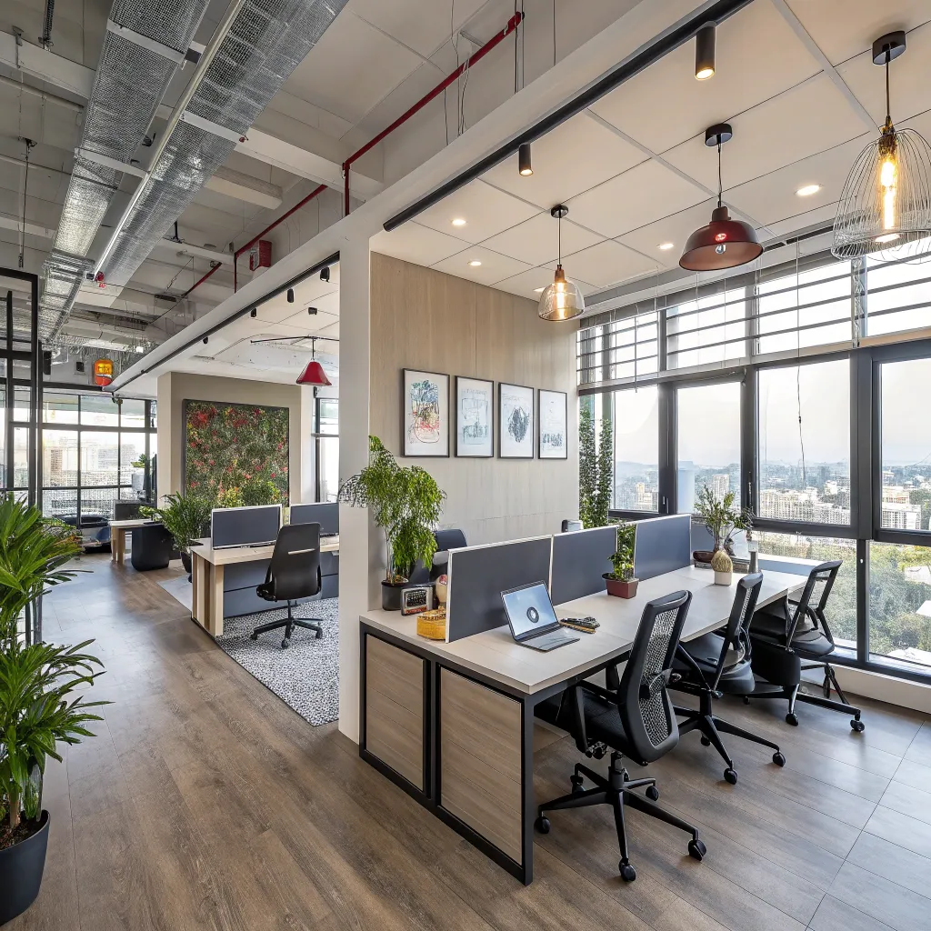 Modern coworking space with a professional atmosphere